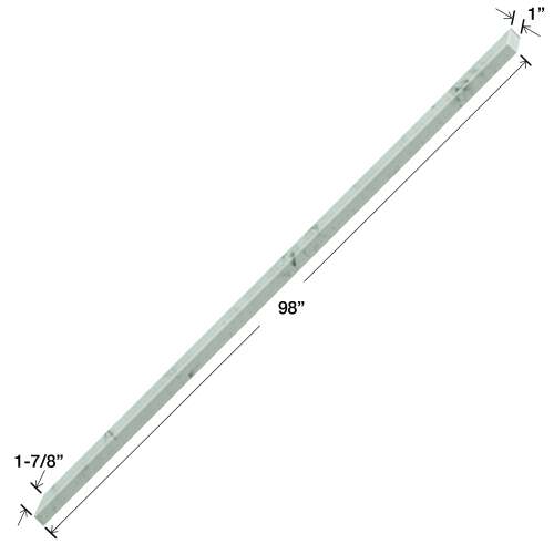 Transolid EM981-47 Saramar 1-in x 1.87-in x 98-in Transition Edge Molding, White Venito