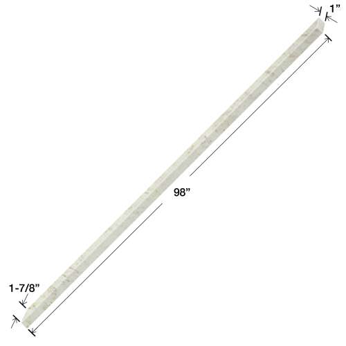 Transolid EM981-48 Saramar 1-in x 1.87-in x 98-in Transition Edge Molding, Biscotti Marble