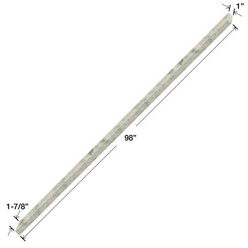 Transolid EM981-49 Saramar 1-in x 1.87-in x 98-in Transition Edge Molding, Sand Creme