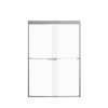 Transolid FBPT487008F-J-BN Frederick 45.75-47 in. W x 70 in. H Semi-Frameless Bypass Shower Door in Brushed Stainless with Frosted Glass