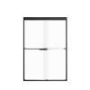 Transolid FBPT487008F-J-MB Frederick 45.75-47 in. W x 70 in. H Semi-Frameless Bypass Shower Door in Matte Black with Frosted Glass