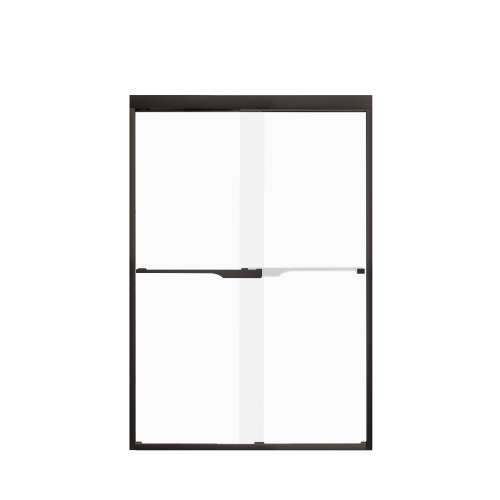 Transolid FBPT487008F-J-MB Frederick 45.75-47 in. W x 70 in. H Semi-Frameless Bypass Shower Door in Matte Black with Frosted Glass