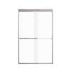 Transolid FBPT487608F-R-BN Frederick 45.75-47 in. W x 76 in. H Semi-Frameless Bypass Shower Door in Brushed Stainless with Frosted Glass