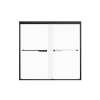 Transolid FBPT605808F-J-MB Frederick 57.75-59 in. W x 58 in. H Semi-Frameless Bypass Shower Door in Matte Black with Frosted Glass