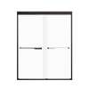 Transolid FBPT607608F-J-MB Frederick 57.75-59 in. W x 76 in. H Semi-Frameless Bypass Shower Door in Matte Black with Frosted Glass