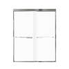 Transolid FBPT607608F-J-PC Frederick 57.75-59 in. W x 76 in. H Semi-Frameless Bypass Shower Door in Polished Chrome with Frosted Glass 