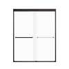 Transolid FBPT607608F-T-MB Frederick 57.75-59 in. W x 76 in. H Semi-Frameless Bypass Shower Door in Matte Black with Frosted Glass