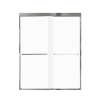 Transolid FBPT607608F-T-PC Frederick 57.75-59 in. W x 76 in. H Semi-Frameless Bypass Shower Door in Polished Chrome with Frosted Glass 