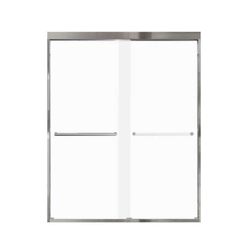 Transolid FBPT607608F-T-PC Frederick 57.75-59 in. W x 76 in. H Semi-Frameless Bypass Shower Door in Polished Chrome with Frosted Glass 