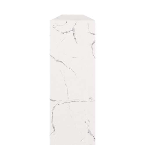 Transolid FIM962-KI01H Titan .25-in x 1-in x 96-in Flat Inside Corner Molding, White Caruso Honed