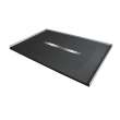 Transolid FZS4836C-09 Trimslate 48-in x 36-in Zero Threshold Shower Base with Center Drain, Black