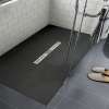 Transolid FZS6036C-09 Trimslate 60-in x 36-in Zero Threshold Shower Base with Center Drain, Black