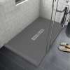 Transolid FZSDT6336C-40 Trimslate 63-in x 36-in Shower Base with Adjustable Double Threshold and Center Drain, Dark Grey