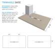 Transolid FZSP7248C-33 Trimslate Plus 72-in x 48-in Zero Threshold Shower Base with Center Drain, Beach