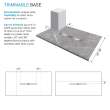 Transolid FZSP7248C-59 Trimslate Plus 72-in x 48-in Zero Threshold Shower Base with Center Drain, Ashy Grey