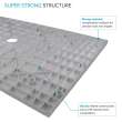 Transolid FZSP7248C-59 Trimslate Plus 72-in x 48-in Zero Threshold Shower Base with Center Drain, Ashy Grey
