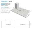 Transolid FZSP7248C-60 Trimslate Plus 72-in x 48-in Zero Threshold Shower Base with Center Drain, Calcite