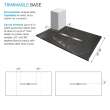 Transolid FZSP6036C-61 Trimslate Plus 60-in x 36-in Zero Threshold Shower Base with Center Drain, Sterling Black