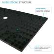 Transolid FZSP6036C-61 Trimslate Plus 60-in x 36-in Zero Threshold Shower Base with Center Drain, Sterling Black
