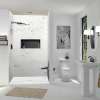 Transolid FZST6340C-31 Trimslate 63-in x 40-in Shower Base with Adjustable Single Threshold and Center Drain, White