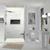 Transolid FZST6340C-32 Trimslate 63-in x 40-in Shower Base with Adjustable Single Threshold and Center Drain, Cameo
