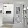 Transolid FZST7236-40 Trimslate 72-in x 36-in Shower Base with Adjustable Single Threshold and End Drain, Dark Grey