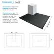 Transolid FZS7940C-09 Trimslate 79-in x 40-in Zero Threshold Shower Base with Center Drain, Black