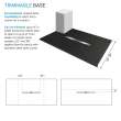 Transolid FZS7248C-09 Trimslate 72-in x 48-in Zero Threshold Shower Base with Center Drain, Black