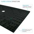 Transolid FZS7940C-09 Trimslate 79-in x 40-in Zero Threshold Shower Base with Center Drain, Black