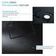 Transolid FZS7940C-09 Trimslate 79-in x 40-in Zero Threshold Shower Base with Center Drain, Black