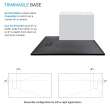 Transolid FZST7236-09 Trimslate 72-in x 36-in Shower Base with Adjustable Single Threshold and End Drain, Black
