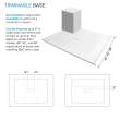 Transolid FZS5140C-31 Trimslate 51-in x 40-in Zero Threshold Shower Base with Center Drain, White
