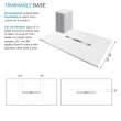 Transolid FZS6332C-31 Trimslate 63-in x 32-in Zero Threshold Shower Base with Center Drain, White