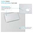 Transolid FZS5140C-31 Trimslate 51-in x 40-in Zero Threshold Shower Base with Center Drain, White