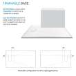 Transolid FZST7236-31 Trimslate 72-in x 36-in Shower Base with Adjustable Single Threshold and End Drain, White