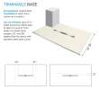 Transolid FZSDT6032C-32 Trimslate 60-in x 32-in Shower Base with Adjustable Double Threshold and Center Drain, Cameo