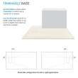 Transolid FZS6736-32 Trimslate 67-in x 36-in Zero Threshold Shower Base with End Drain, Cameo