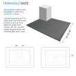 Transolid FZS7940C-40 Trimslate 79-in x 40-in Zero Threshold Shower Base with Center Drain, Dark Grey
