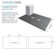 Transolid FZS6336C-40 Trimslate 63-in x 36-in Zero Threshold Shower Base with Center Drain, Dark Grey