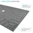 Transolid FZS6336C-40 Trimslate 63-in x 36-in Zero Threshold Shower Base with Center Drain, Dark Grey