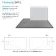 Transolid FZS6736-40 Trimslate 67-in x 36-in Zero Threshold Shower Base with End Drain, Dark Grey