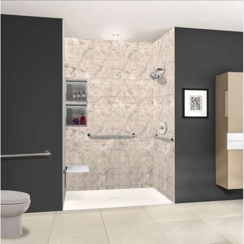 Transolid FZS5140C-32 Trimslate 51-in x 40-in Zero Threshold Shower Base with Center Drain, Cameo