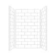 Transolid PWK604896-531 Prodigy 60-in x 48-in x 96-in Shower Wall Kit, White Horizontal Tile