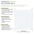 Transolid PWK604896-531 Prodigy 60-in x 48-in x 96-in Shower Wall Kit, White Horizontal Tile