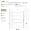 Transolid PWK604896-531 Prodigy 60-in x 48-in x 96-in Shower Wall Kit, White Horizontal Tile