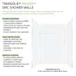 Transolid PWKX60487224-531 Prodigy 60-in x 48-in x 96-in Shower Wall Kit with Extension, White Horizontal Tile