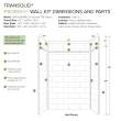 Transolid PWKX60488412-531 Prodigy 60-in x 48-in x 96-in Shower Wall Kit with Extension, White Horizontal Tile