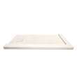Transolid FZSDTR6336-32 Trimslate 63-in x 36-in Tub Replacement Shower Base with Adjustable Double Threshold and End Drain, Cameo