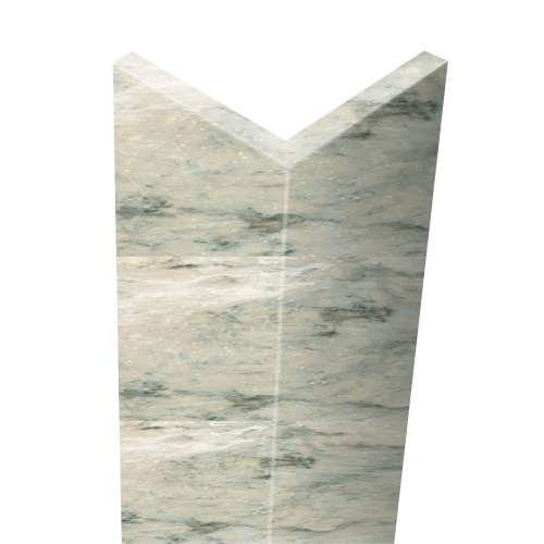Transolid OCT962-48 Saramar 1.87-in x 1.87-in x 96-in Outside Corner Trim, Biscotti Marble