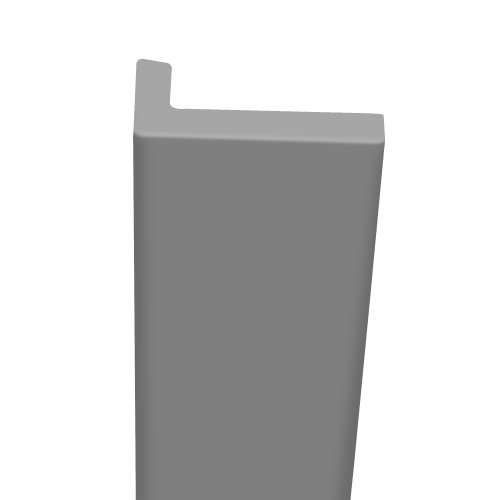 Transolid OTTK962-40 Prodigy 1-in x 2-in x 96-in Over-Tile Trim, Dark Grey